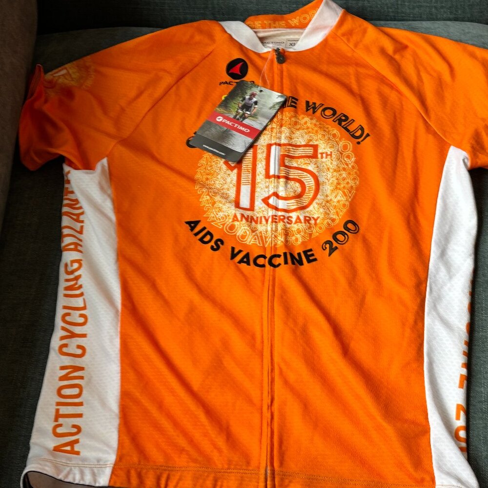Pactimo Women's Orange Cycling Jersey, Size XL New